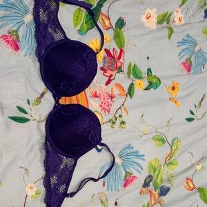 Victoria's Secret Deep Purple Lace Bra